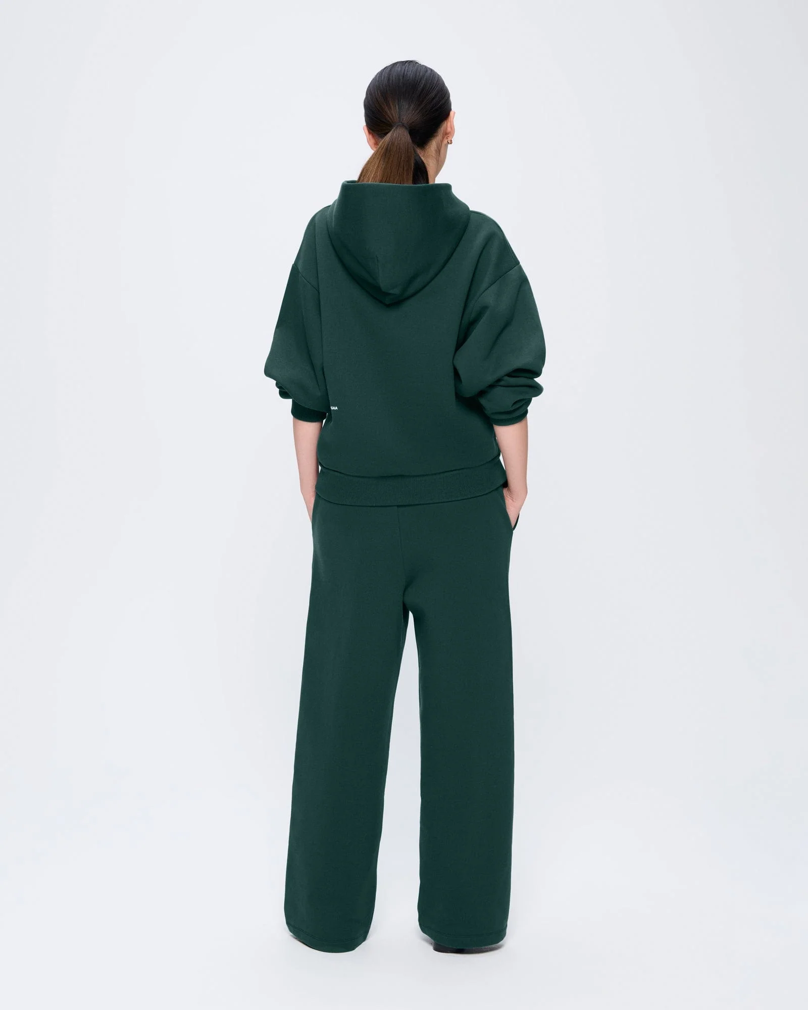 Womens 365 Heavyweight Straight Leg Track Pants—Foliage Green - Image 4