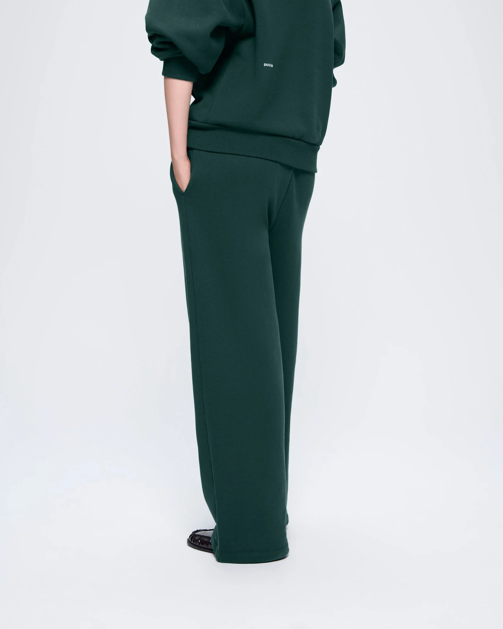 Womens 365 Heavyweight Straight Leg Track Pants—Foliage Green - Image 5