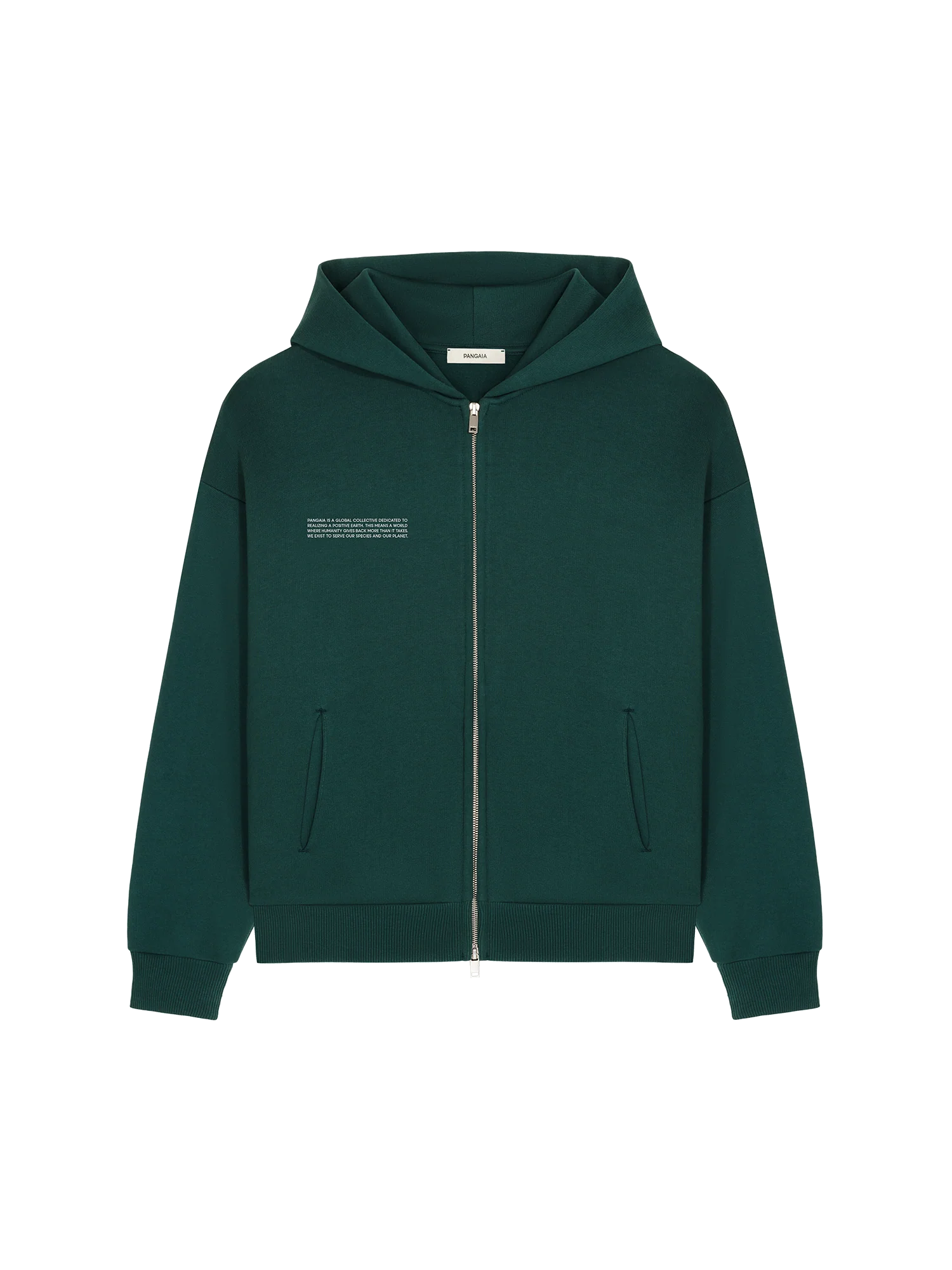 Womens 365 Heavyweight Two-Way Zip-Through Hoodie—Foliage Green - Image 2