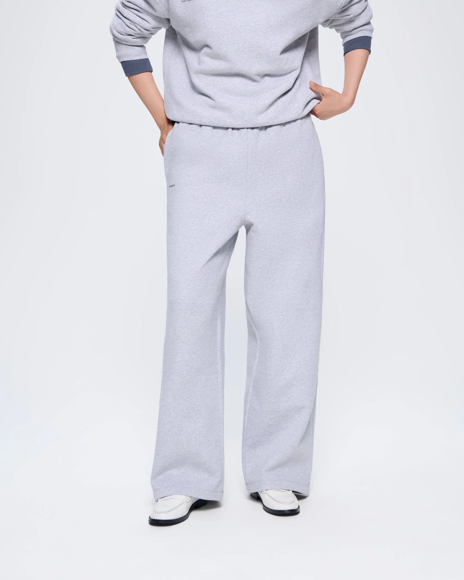 Womens 365 Midweight Straight Leg Track Pants—grey marl - Image 3