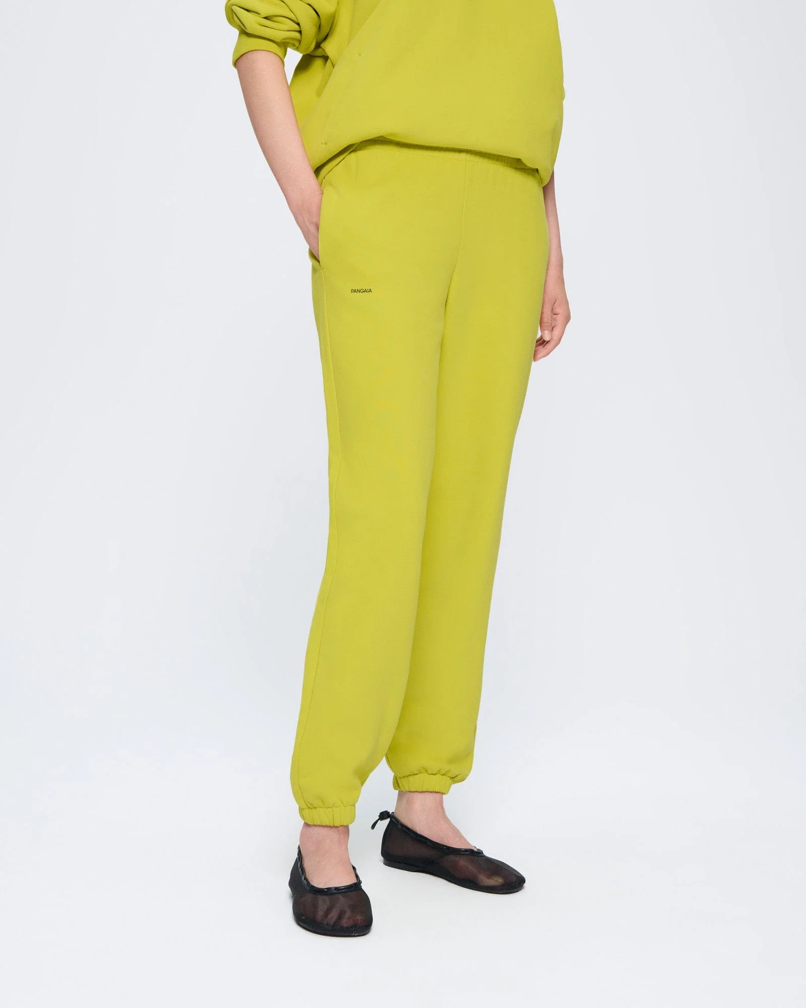 Womens 365 Midweight Track Pants—Auroral Olive - Image 4