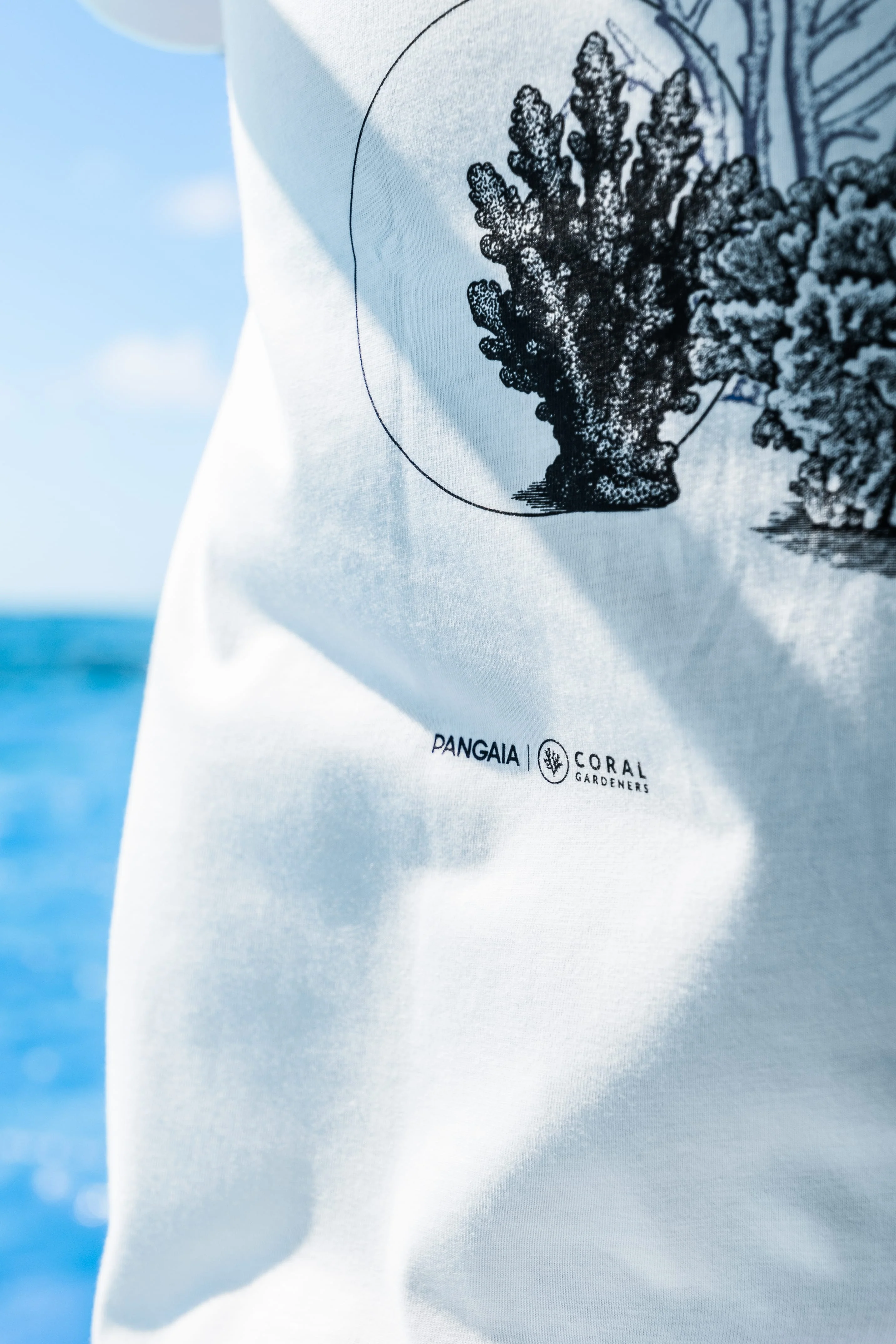 Womens Coral Gardeners Midweight T-Shirt—Off-White - Image 4