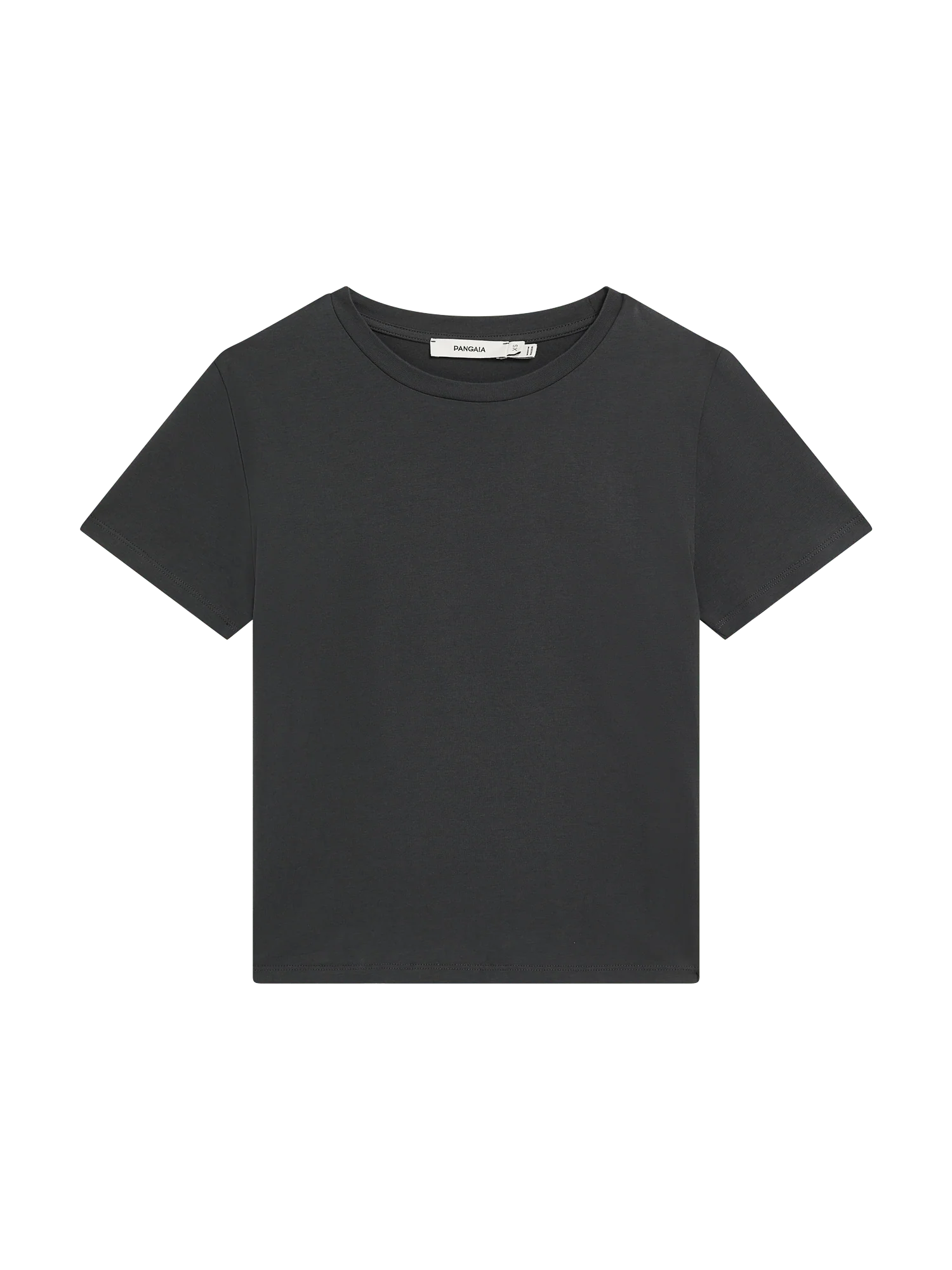 Womens Cotton-Stretch Slim T-Shirt—Smoked Black - Image 2