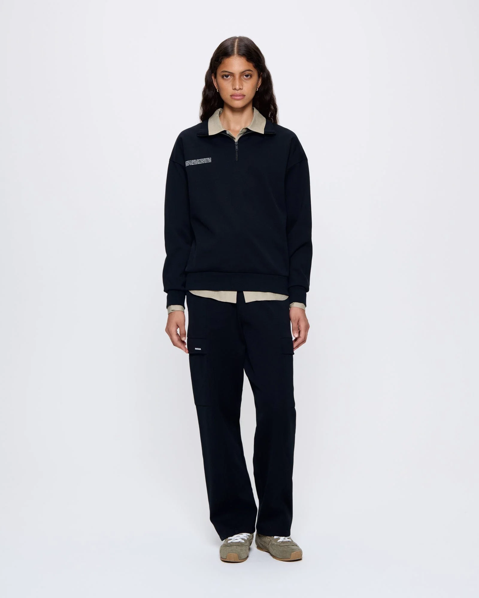 Womens DNA Double Jersey Cargo Trousers—black