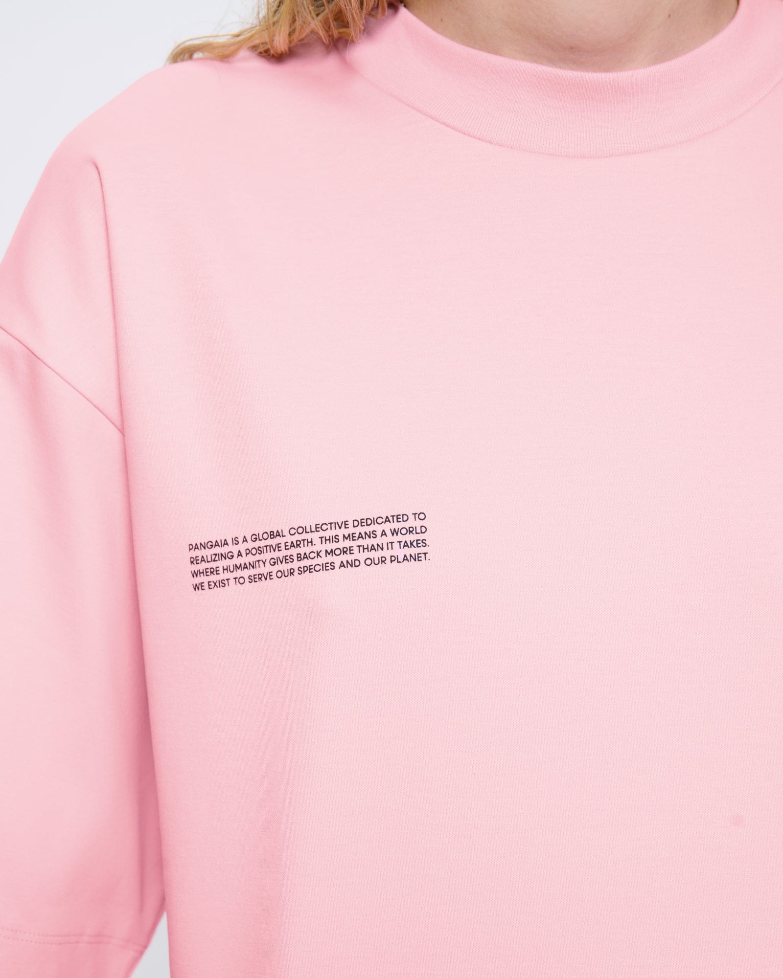 Womens Interlock Oversized Text Block T-Shirt—Sakura Pink - Image 4