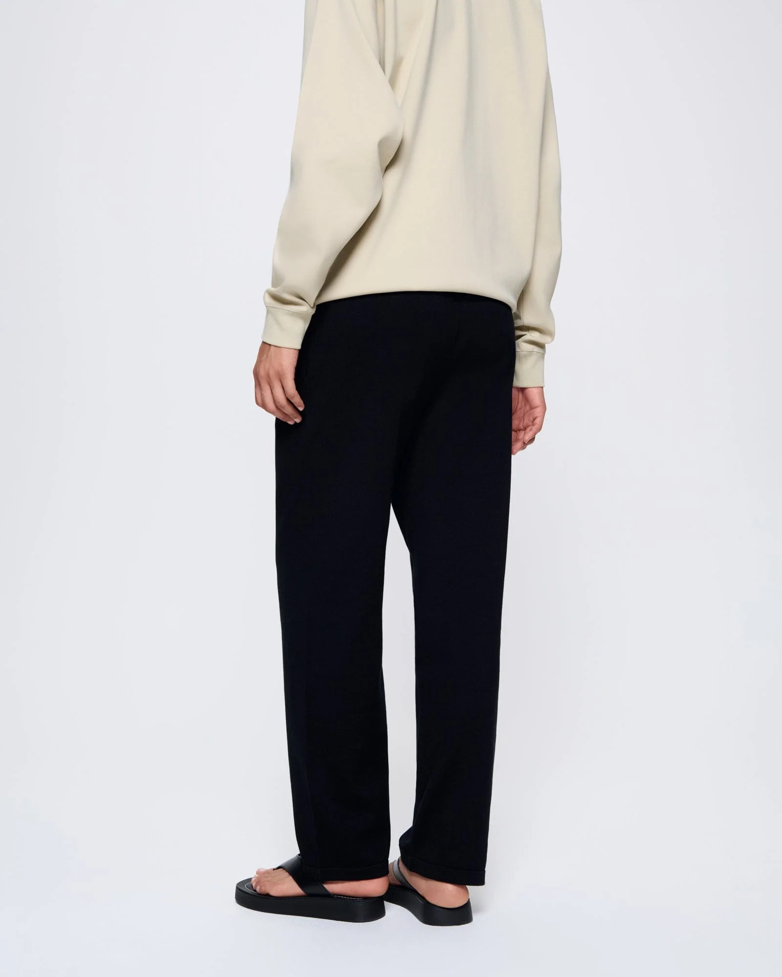 Womens DNA Knitted Straight Leg Track Pants—black - Image 5