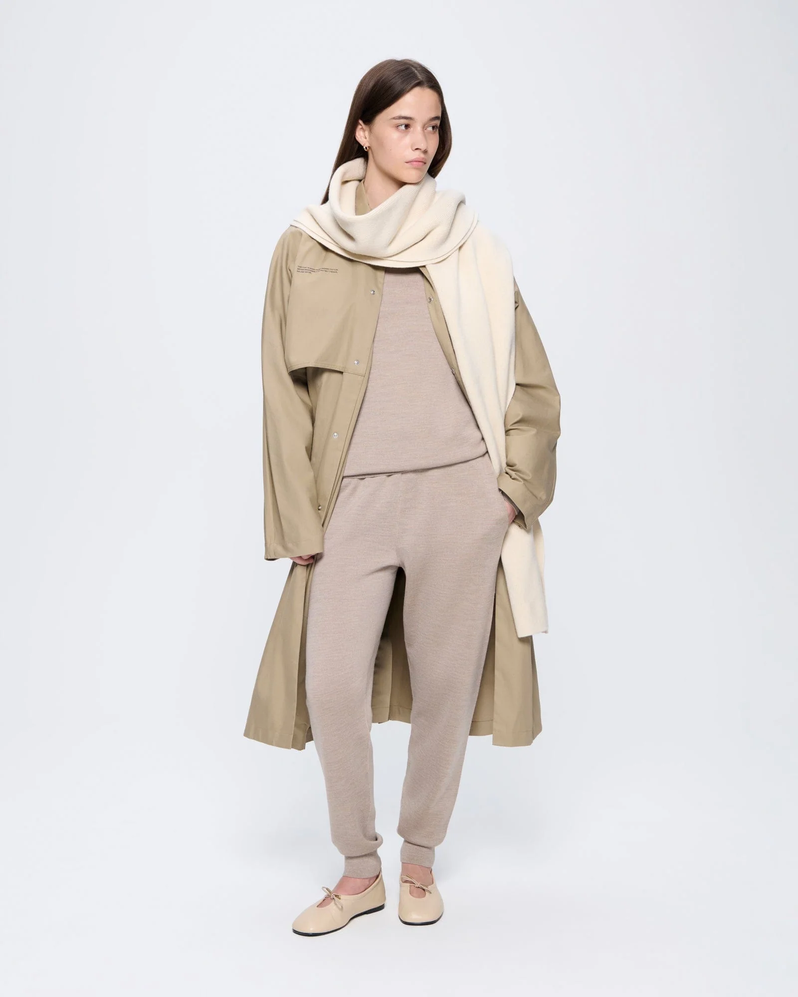 Recycled Cashmere Scarf—ecru ivory - Image 5