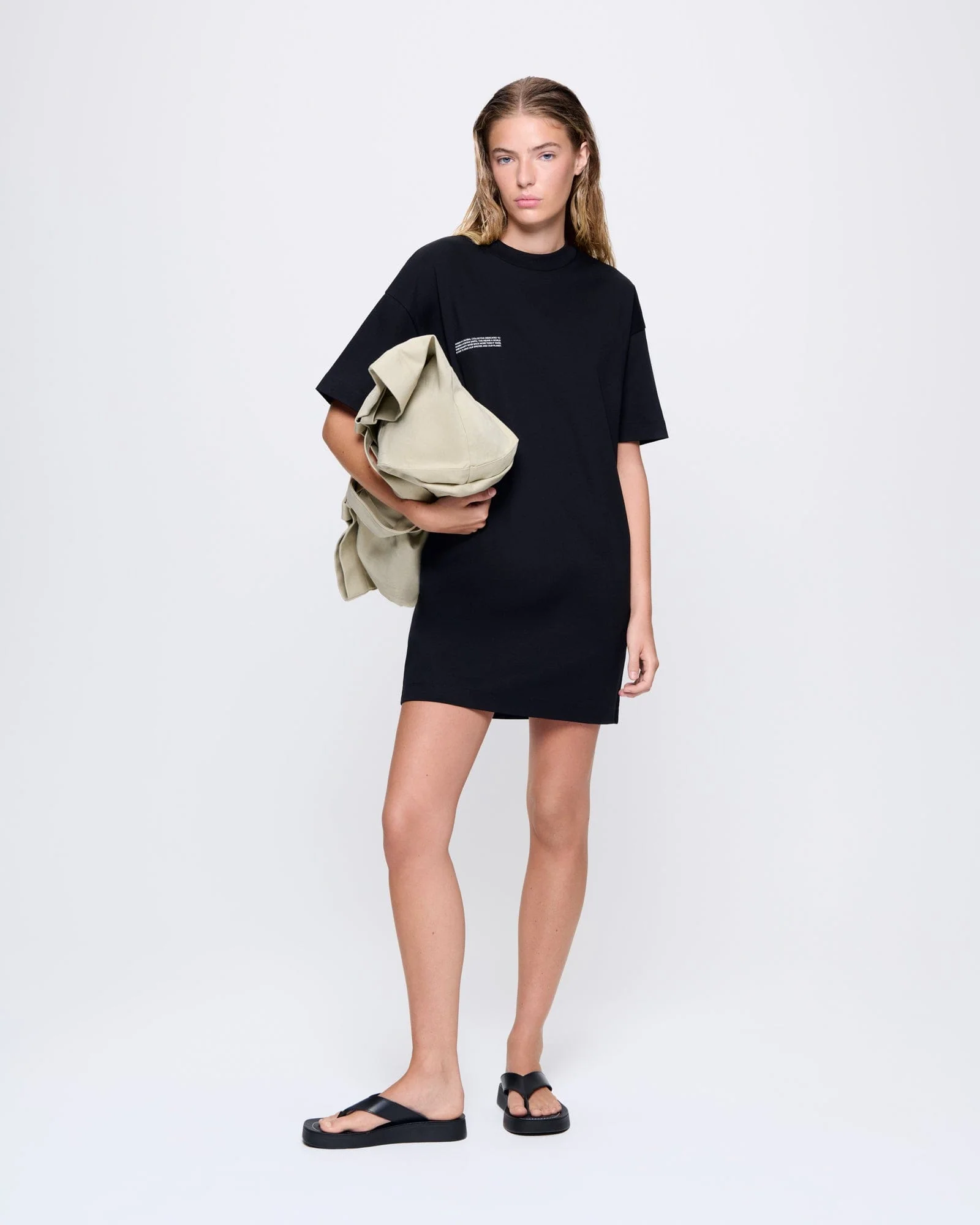 Womens Interlock T-Shirt Dress—Black
