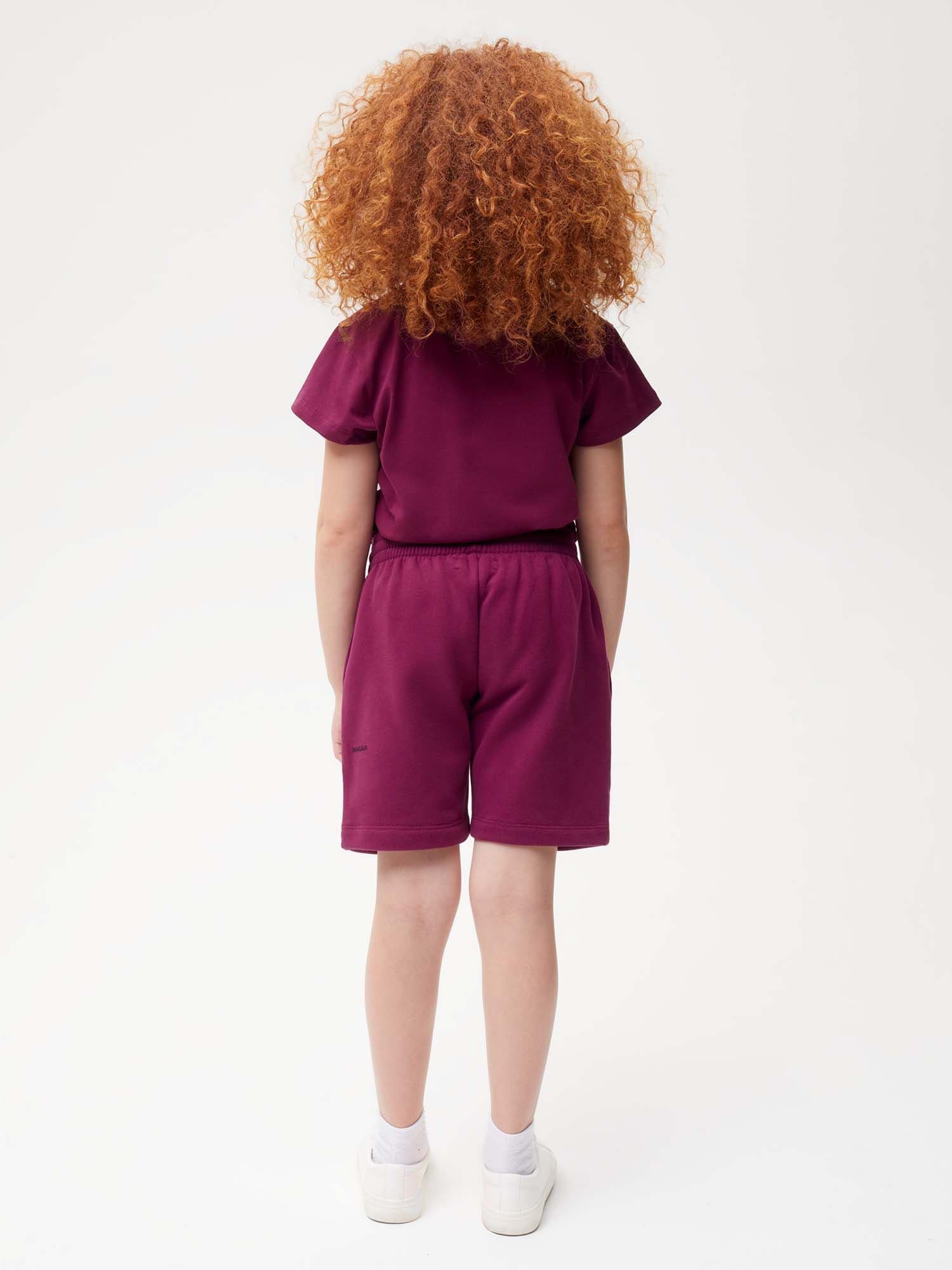 Kids' 365 Midweight Long Shorts—plum purple - Image 3