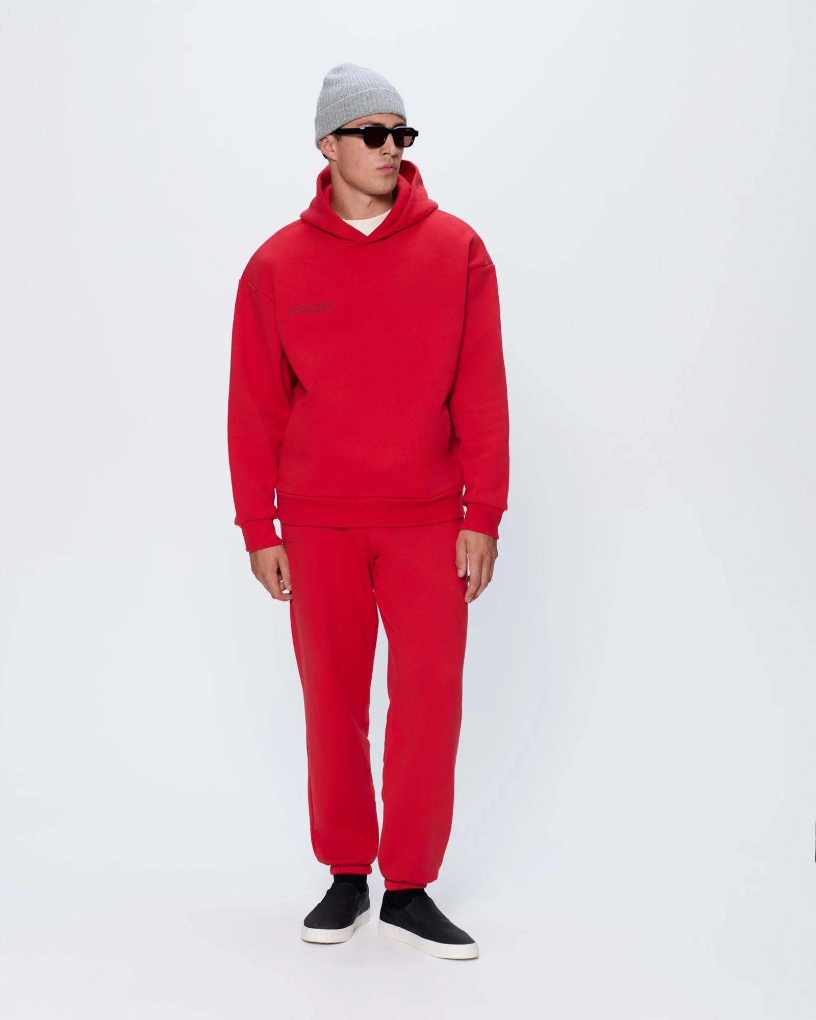 Mens 365 Heavyweight Hoodie—Goji Red - Image 3