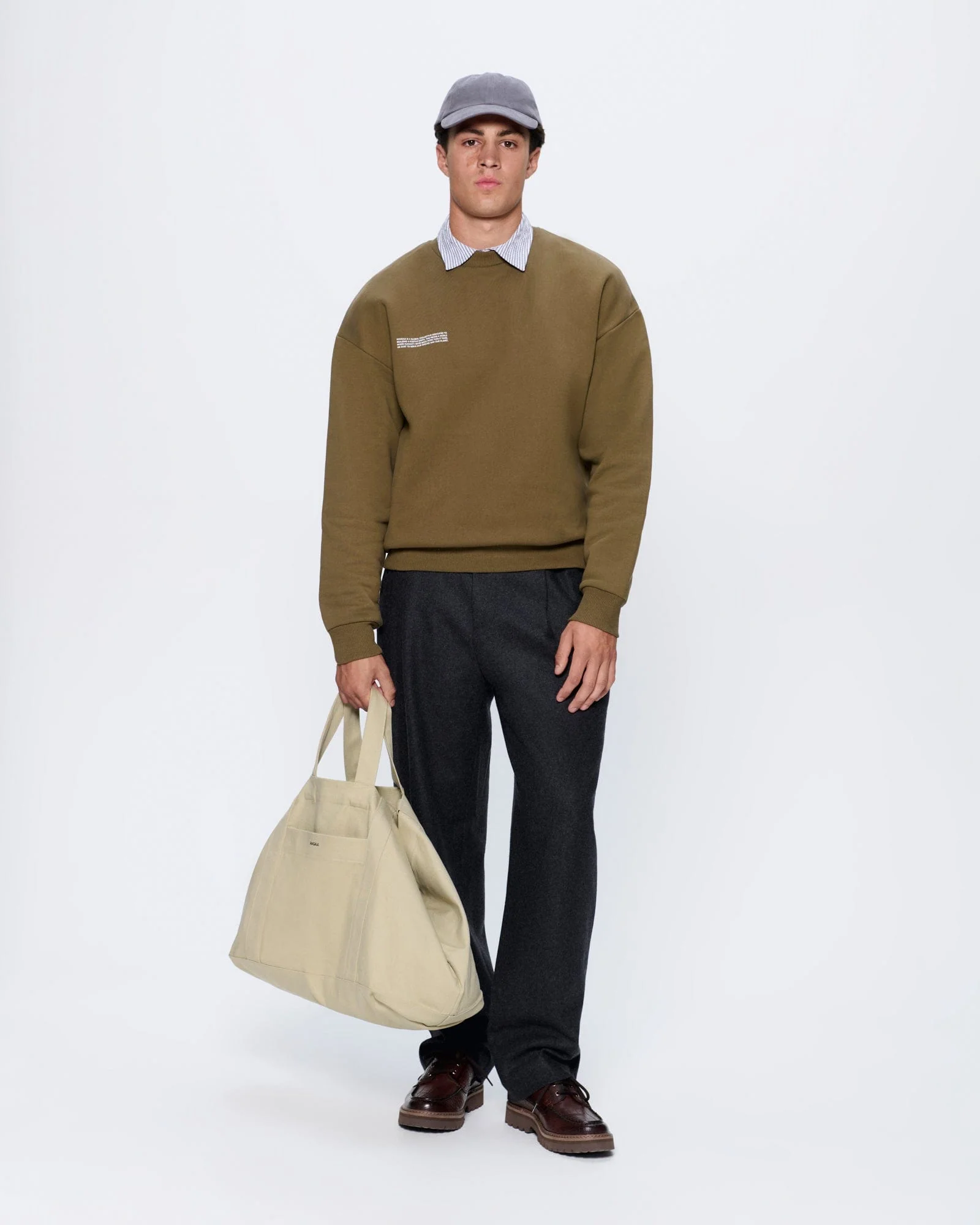 Mens 365 Heavyweight Sweatshirt—Soil Brown - Image 3