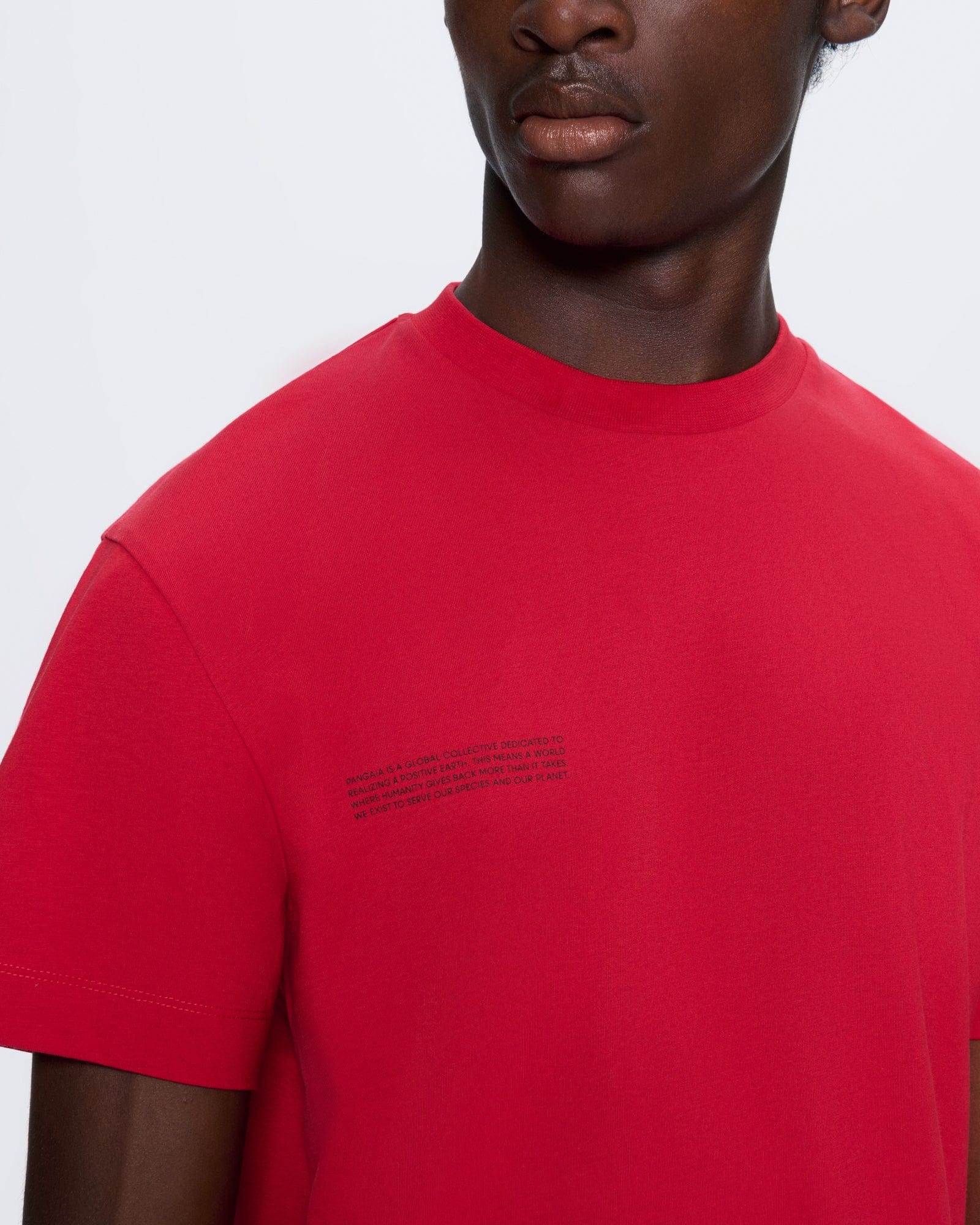 Mens 365 Midweight T-shirt—Goji red - Image 4