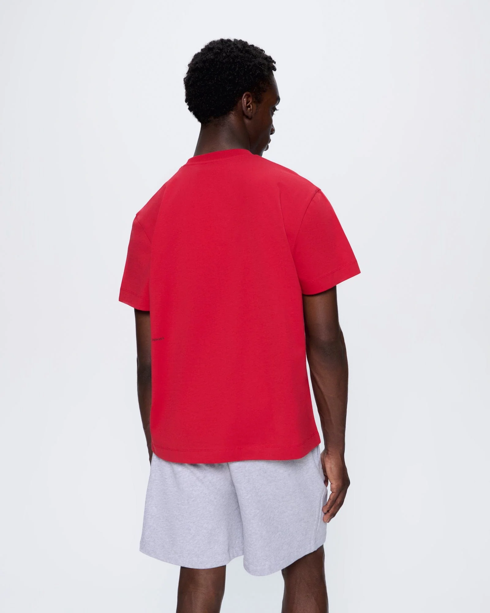 Mens 365 Midweight T-shirt—Goji red - Image 5