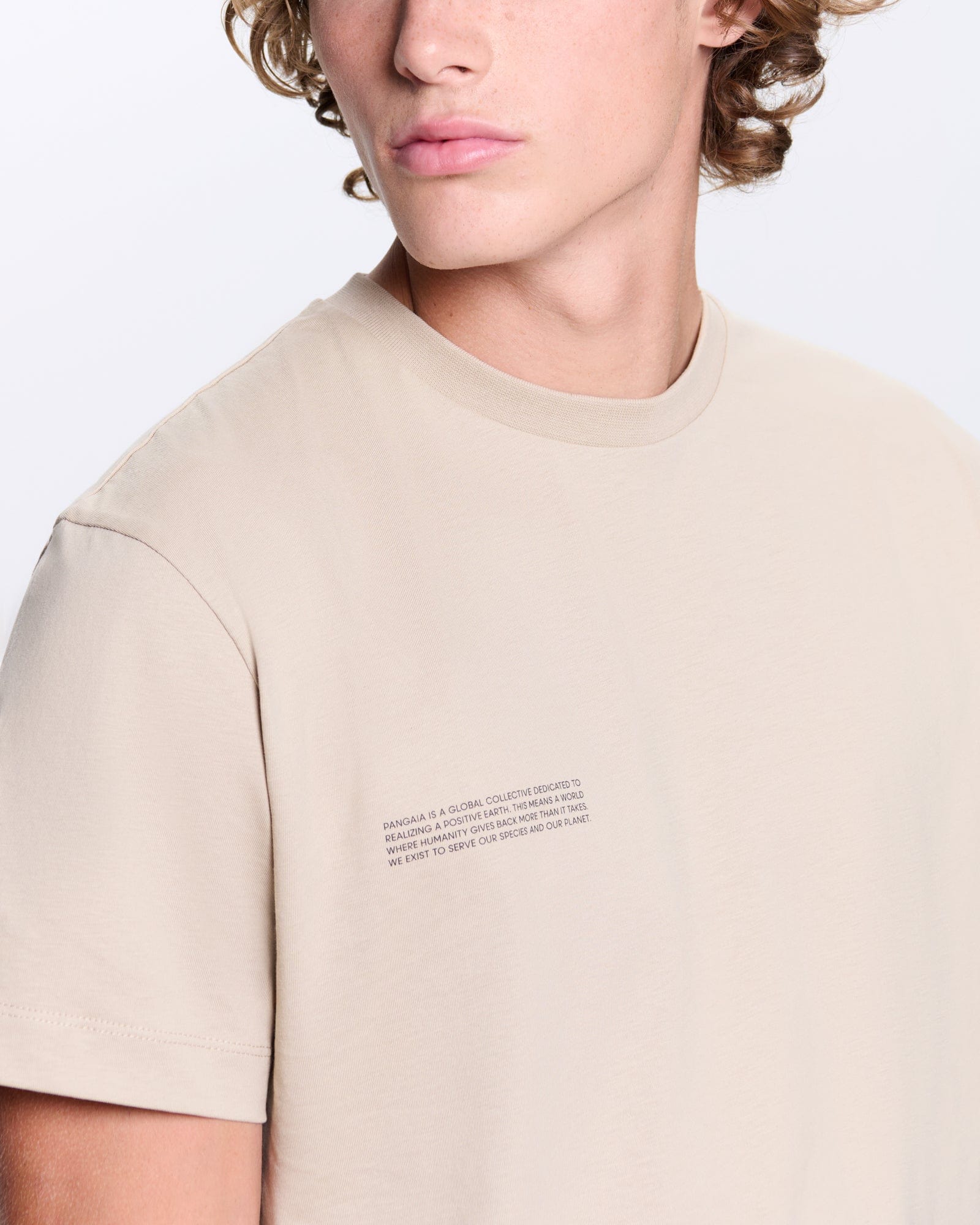 Mens 365 Midweight T-shirt—Stone - Image 5