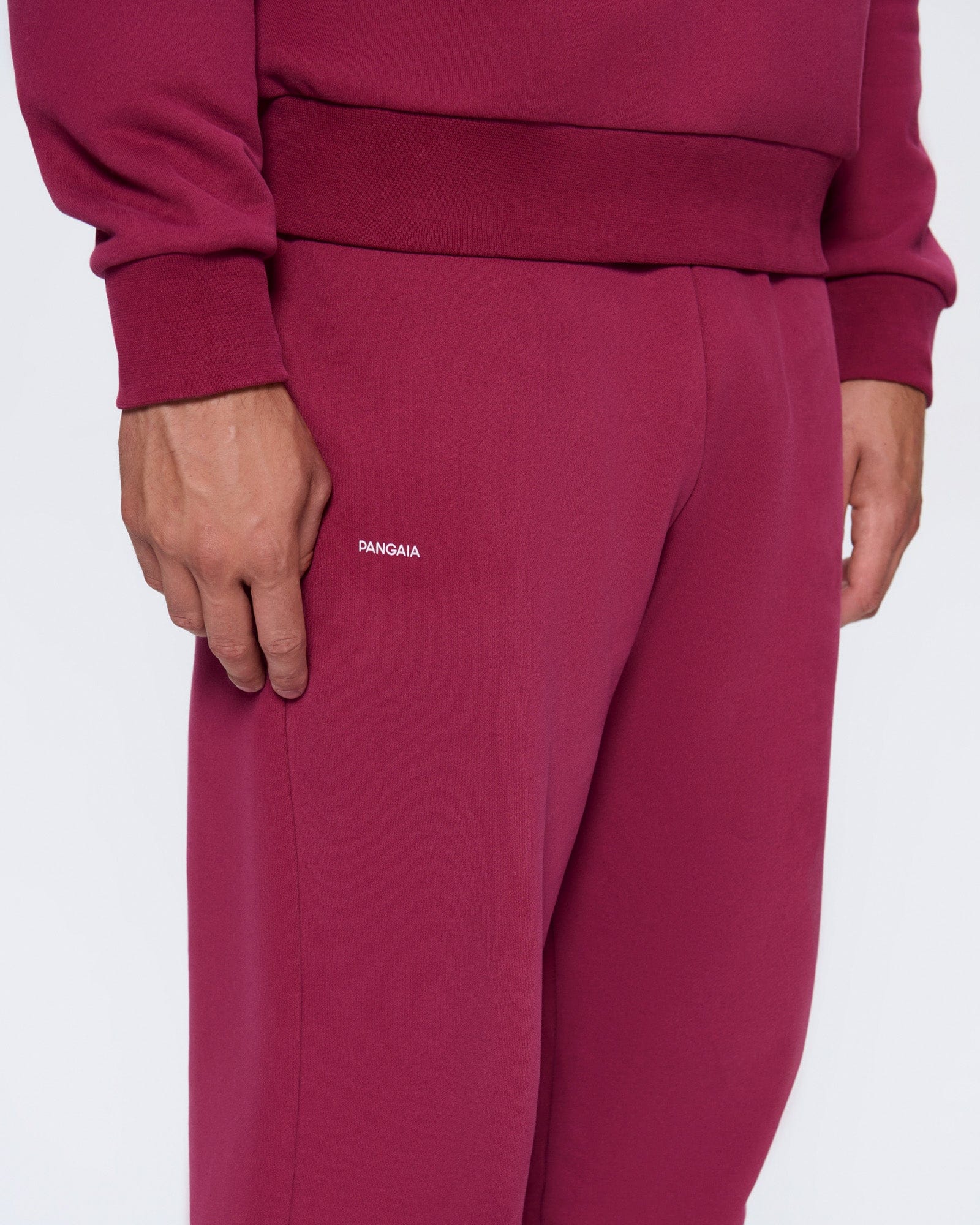 Mens 365 Midweight Track Pants—Milkyway Maroon - Image 3