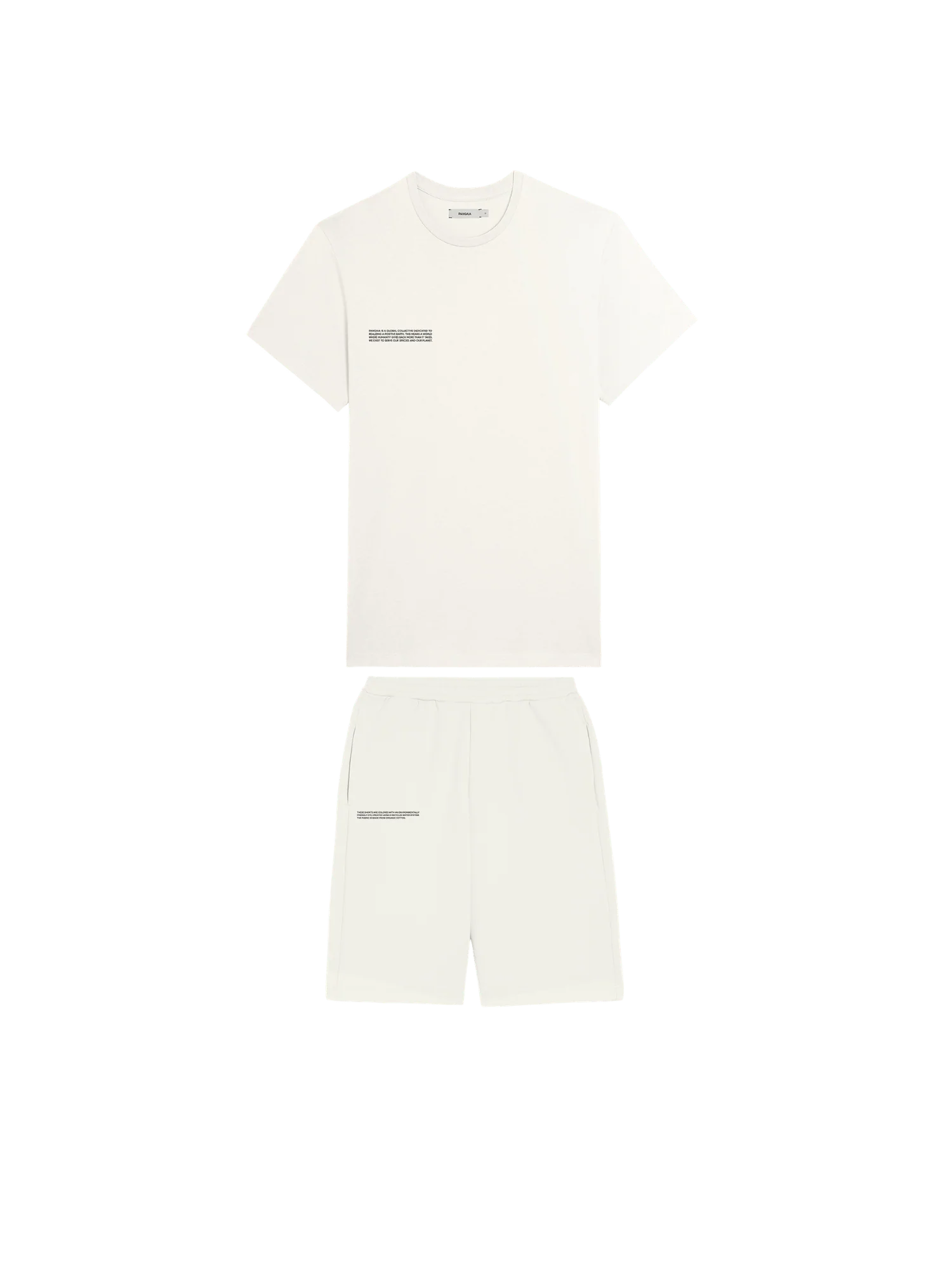 Mens 365 T-shirt and Long Shorts Bundle—Off White