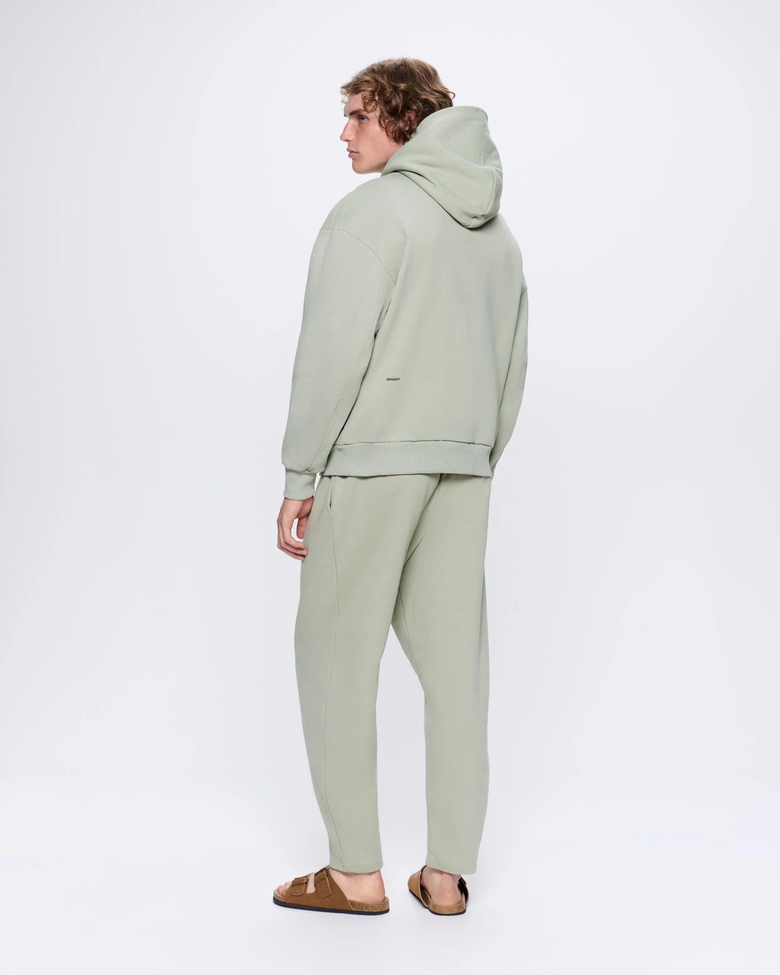 Mens DNA Barrel-Leg Track Pants—moss green - Image 5