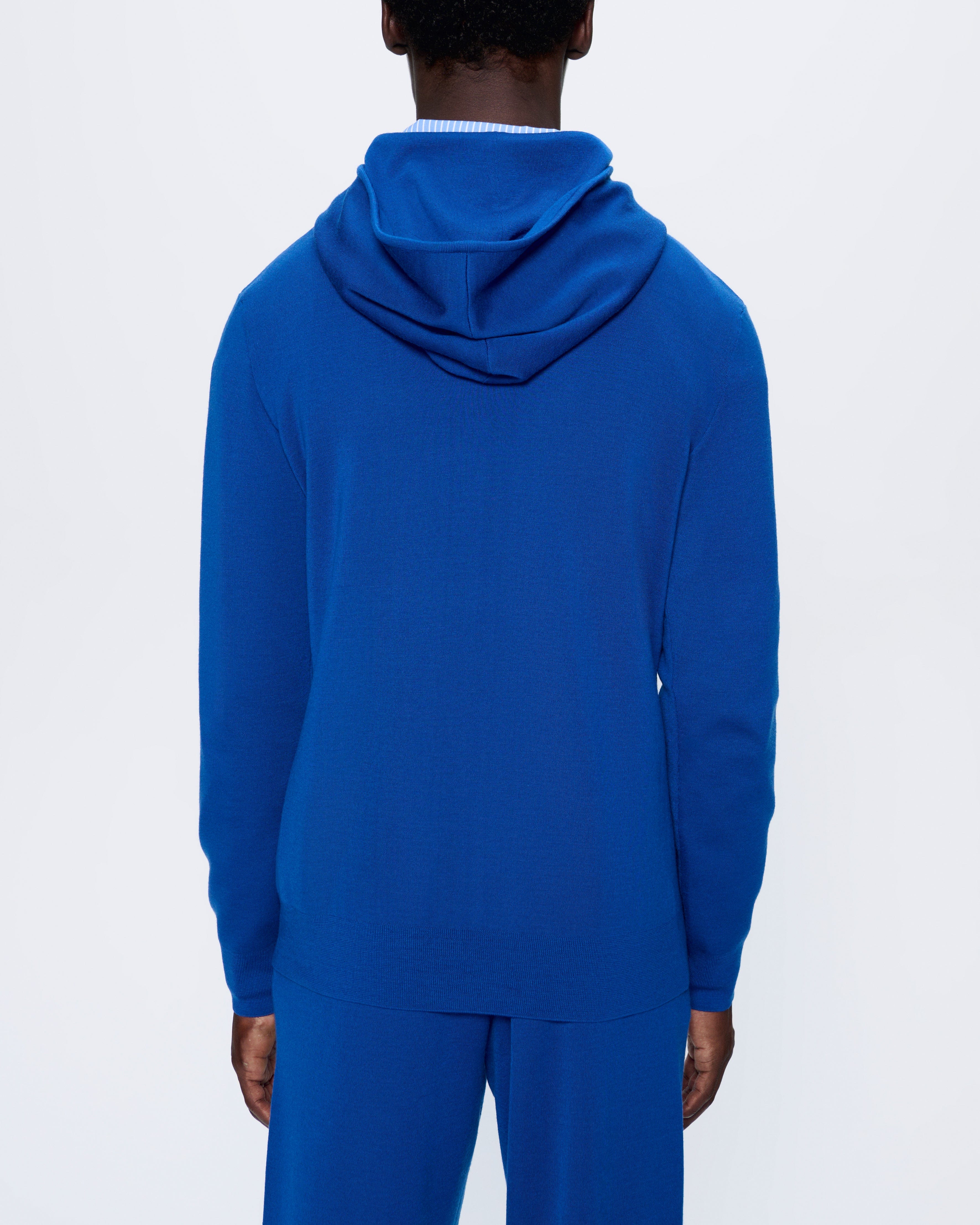 Mens Regenerative Merino Wool Hoodie—earth blue - Image 5
