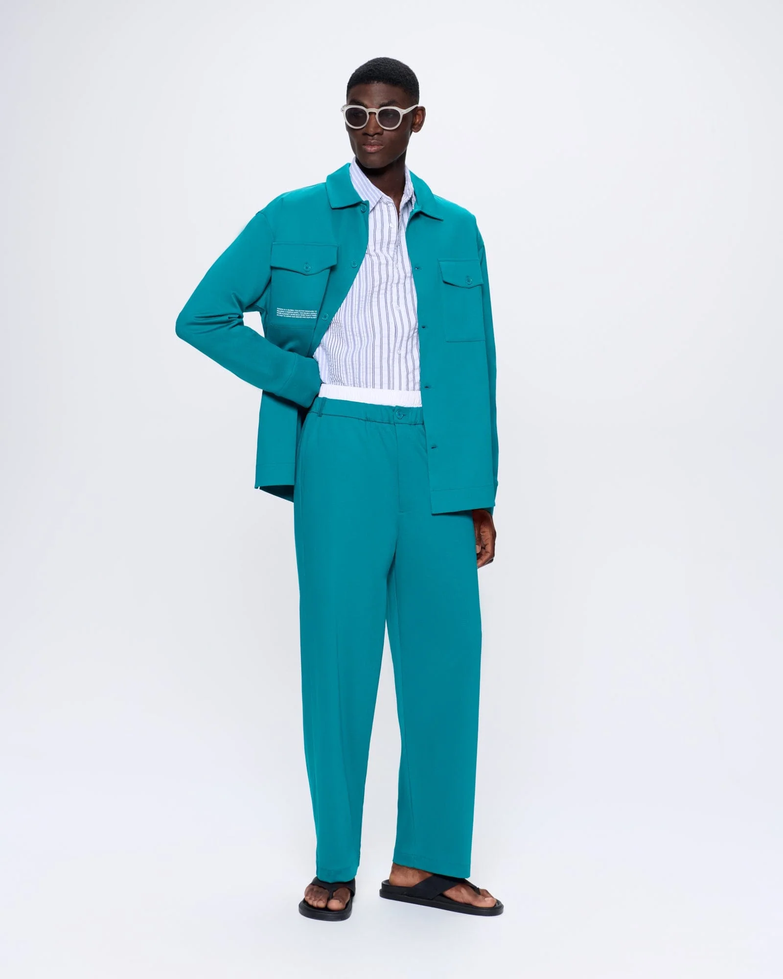 Mens Interlock Trouser—Malachite Green