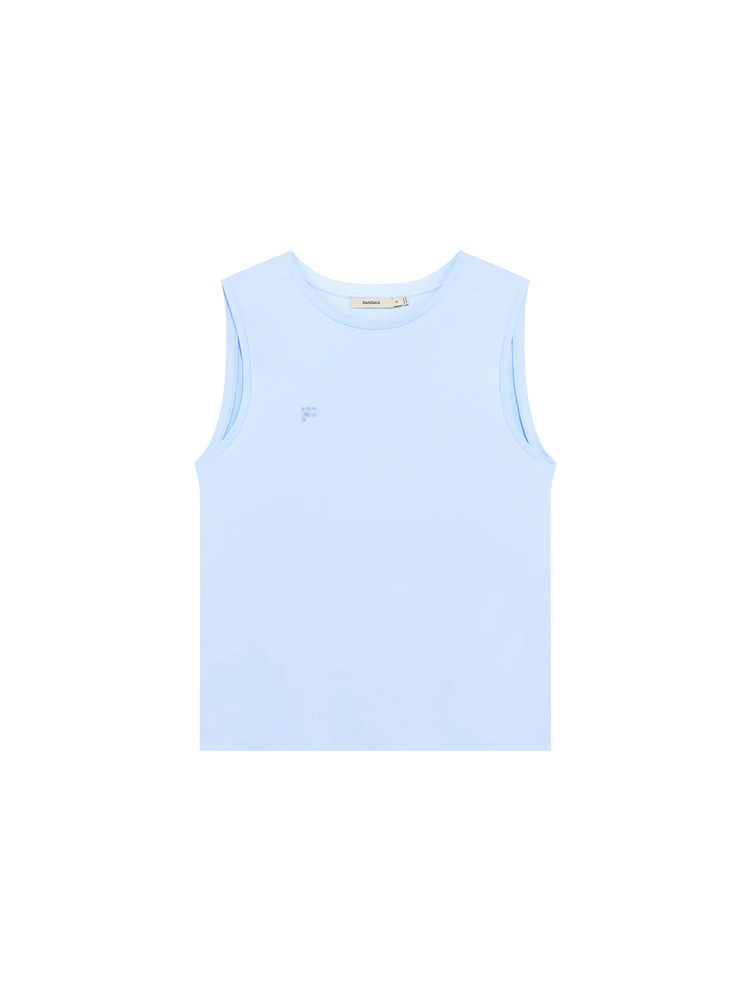 Mens Sleeveless T-Shirt—Wildflower Blue - Image 2