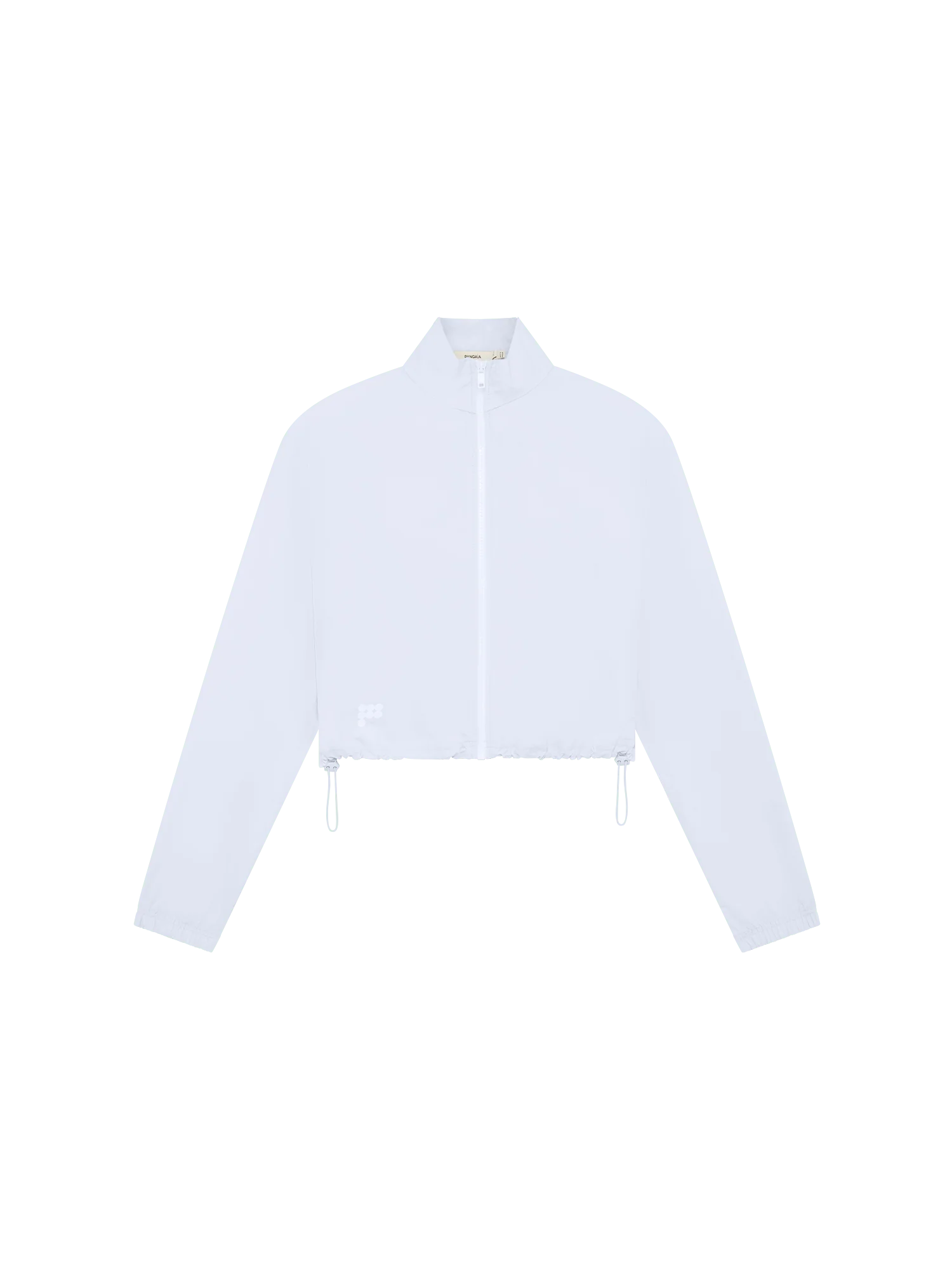 Womens Recycled Nylon Zip Up Jacket—Ice Grey - Image 2