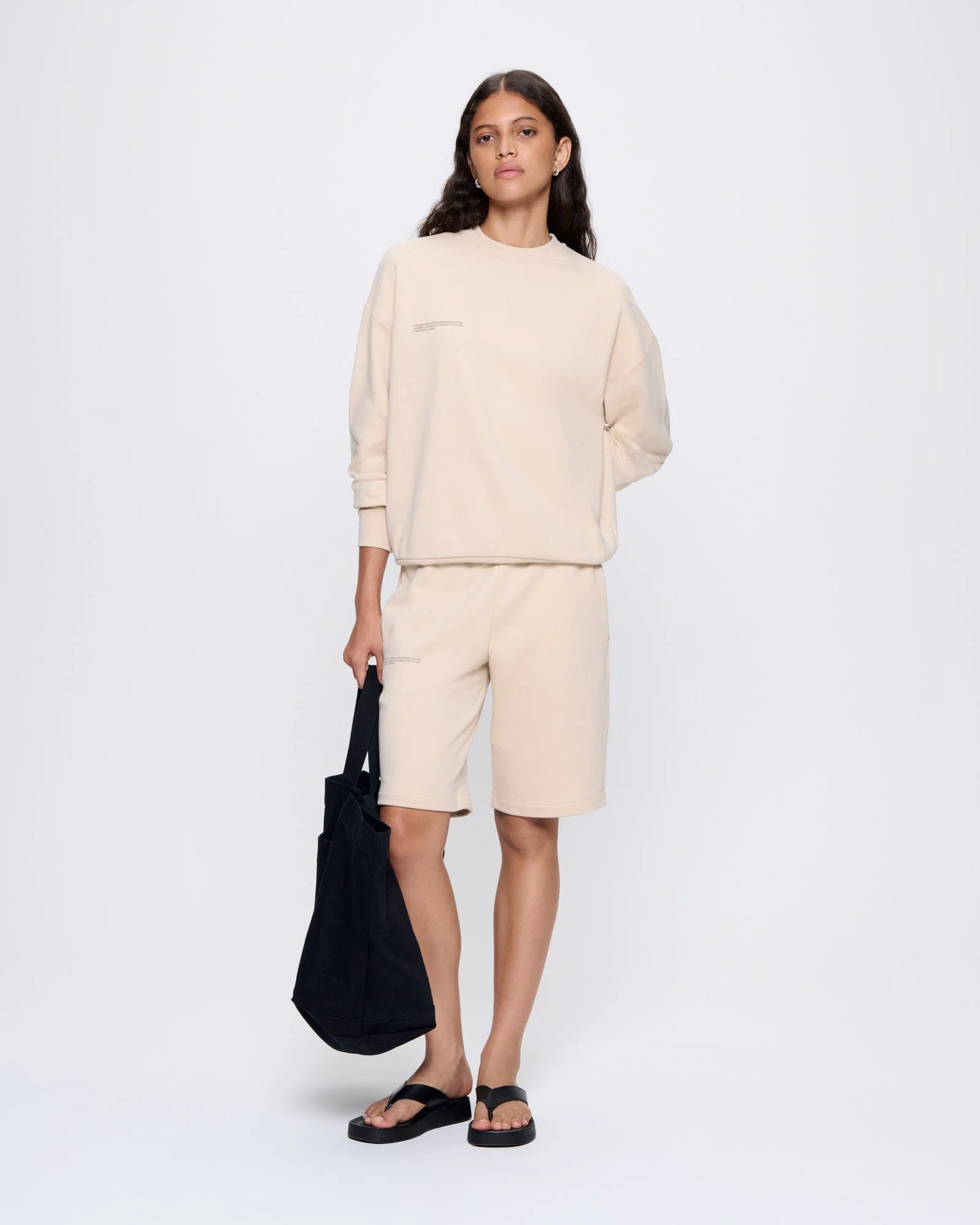 Womens 365 T-shirt and Long Shorts Bundle—Sand - Image 2
